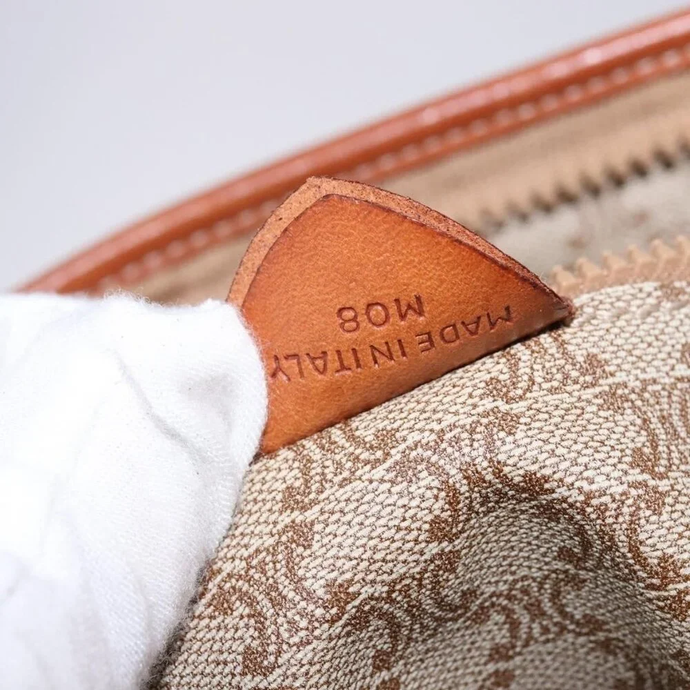 Authentic CELINE Macadam Canvas Shoulder Bag PVC Beige Gold - Picture 4 of 16